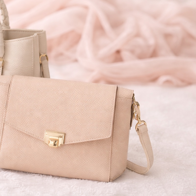 Crossbody kabelka pudrová